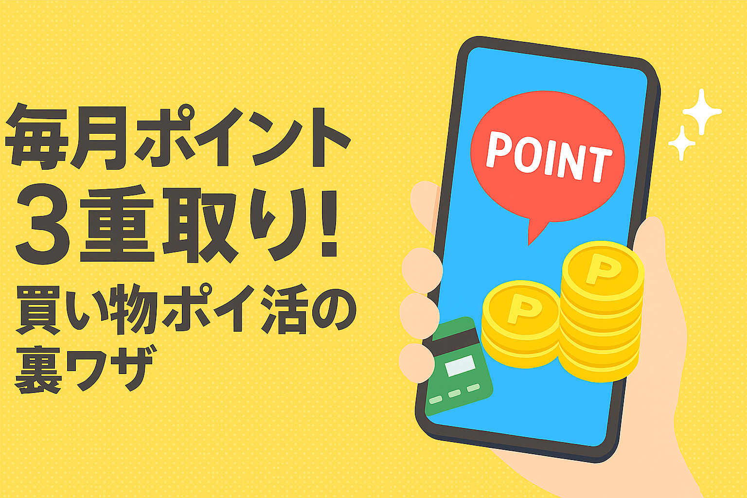 毎月ポイント3重取り！買い物ポイ活の裏ワザ