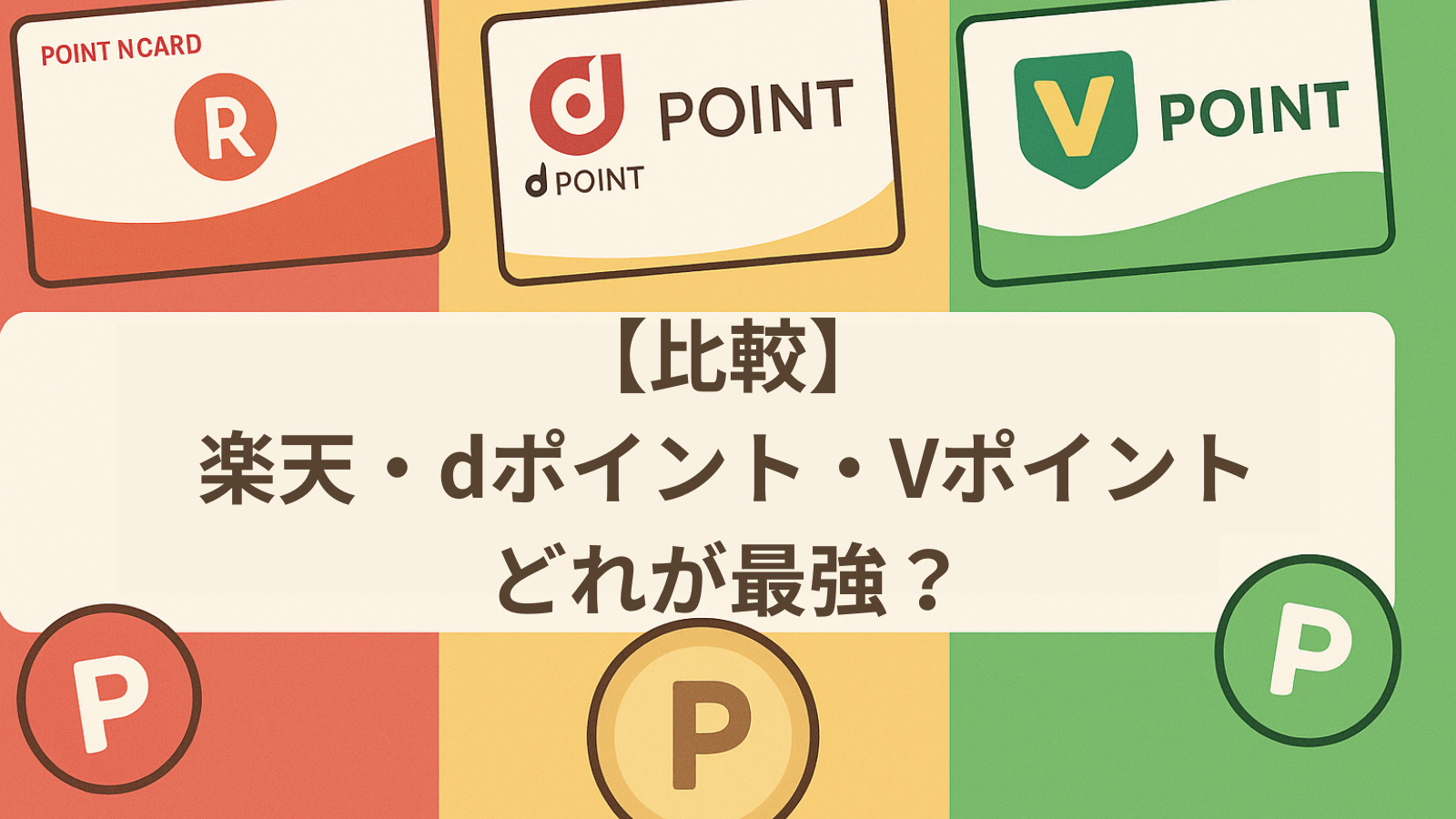 【比較】楽天・dポイント・Vポイントどれが最強？