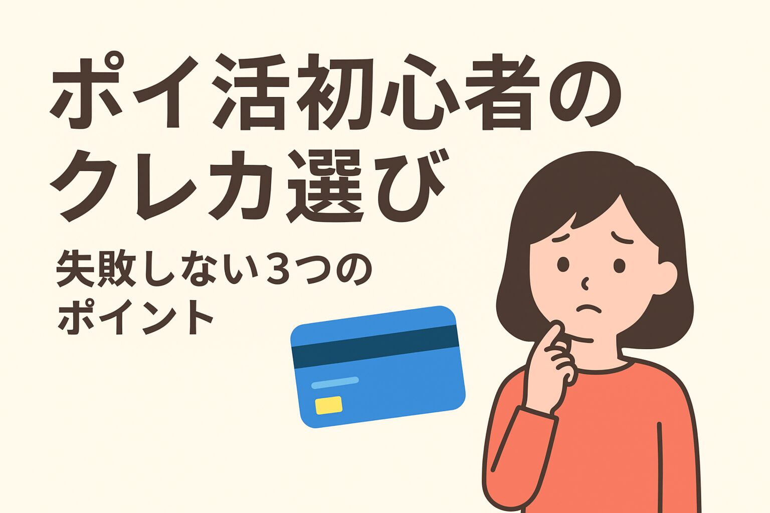 ポイ活初心者のクレカ選び｜失敗しない3つのポイント