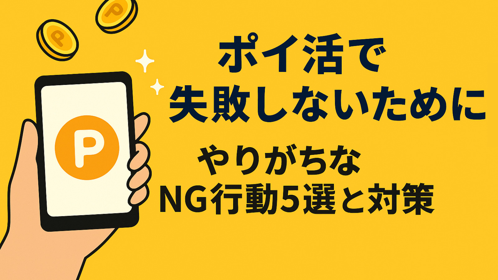ポイ活で失敗しないために！やりがちなNG行動5選と対策