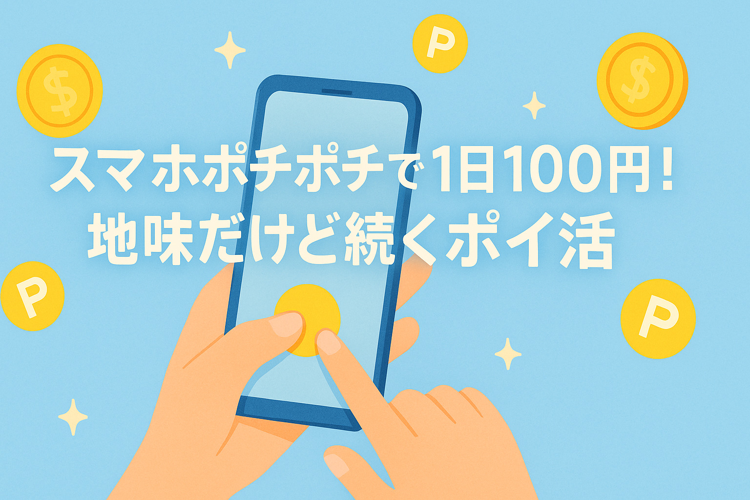 スマホポチポチで1日100円！地味だけど確実に続くポイ活