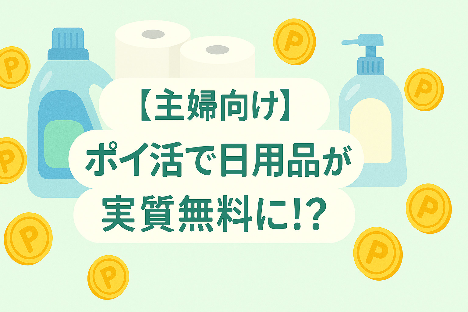 【主婦向け】ポイ活で日用品が実質無料に⁉