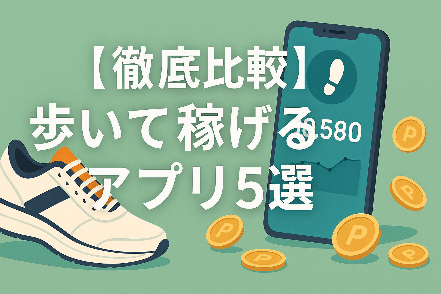 【徹底比較】歩いて稼げるアプリ5選