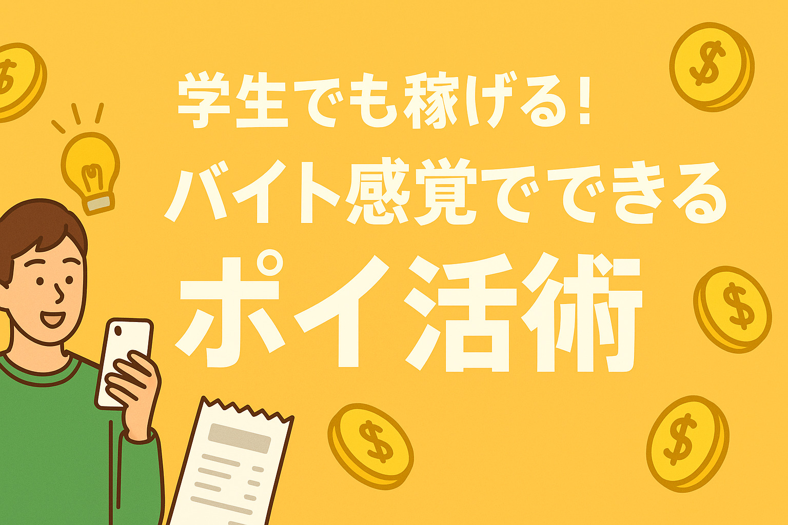 学生でも稼げる！バイト感覚でできるポイ活術