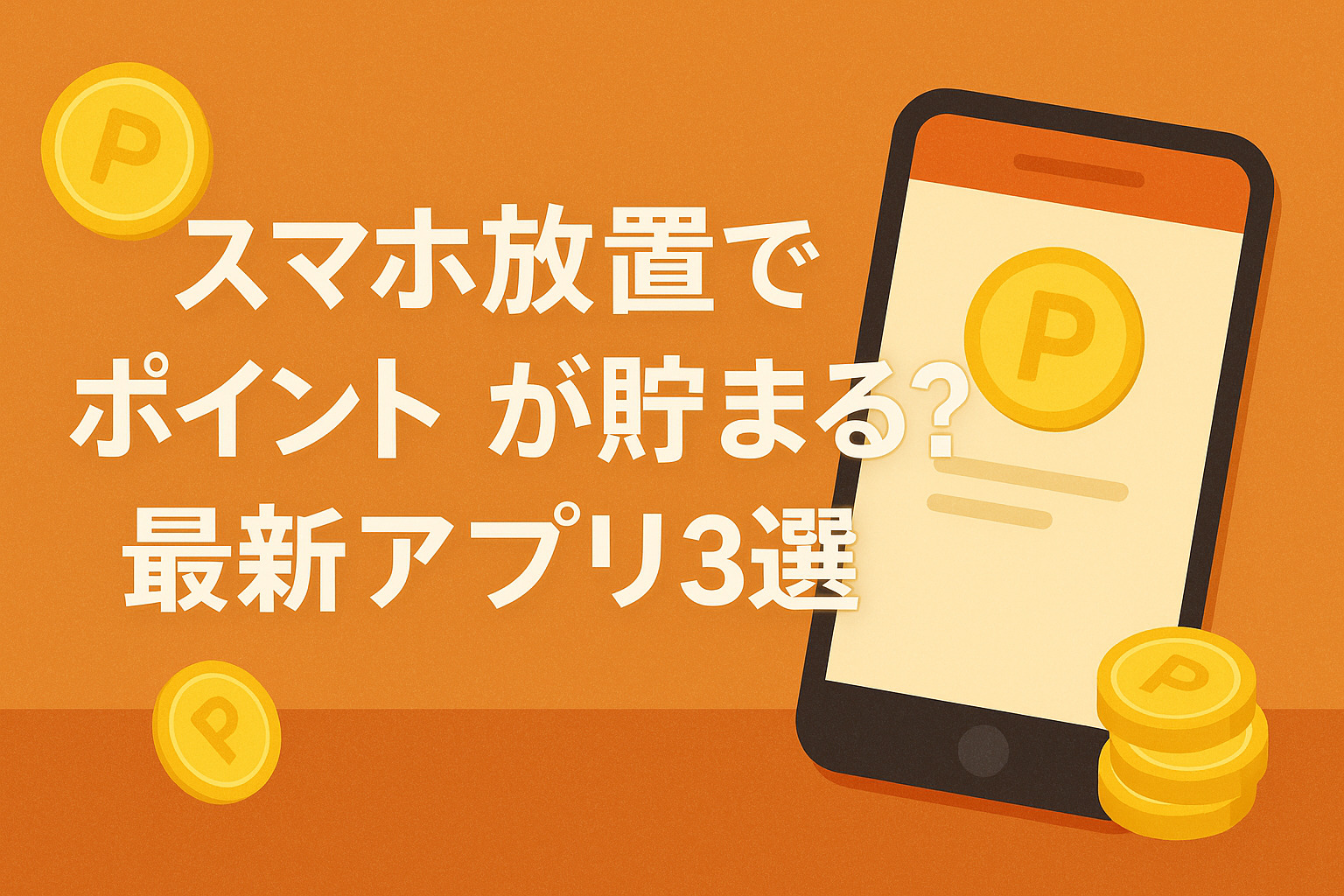 スマホ放置でポイントが貯まる？最新アプリ3選