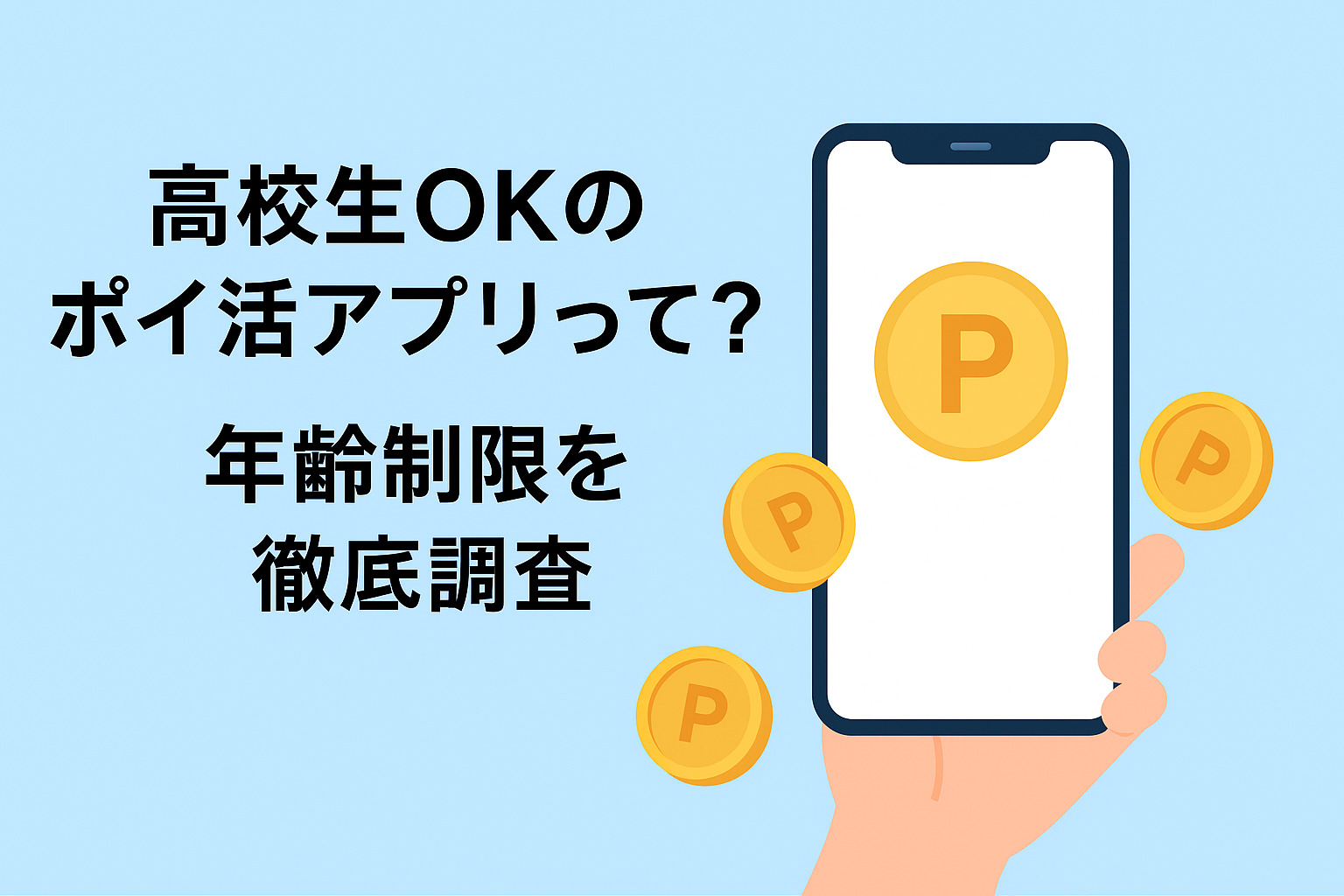 高校生OKのポイ活アプリって？年齢制限を徹底調査