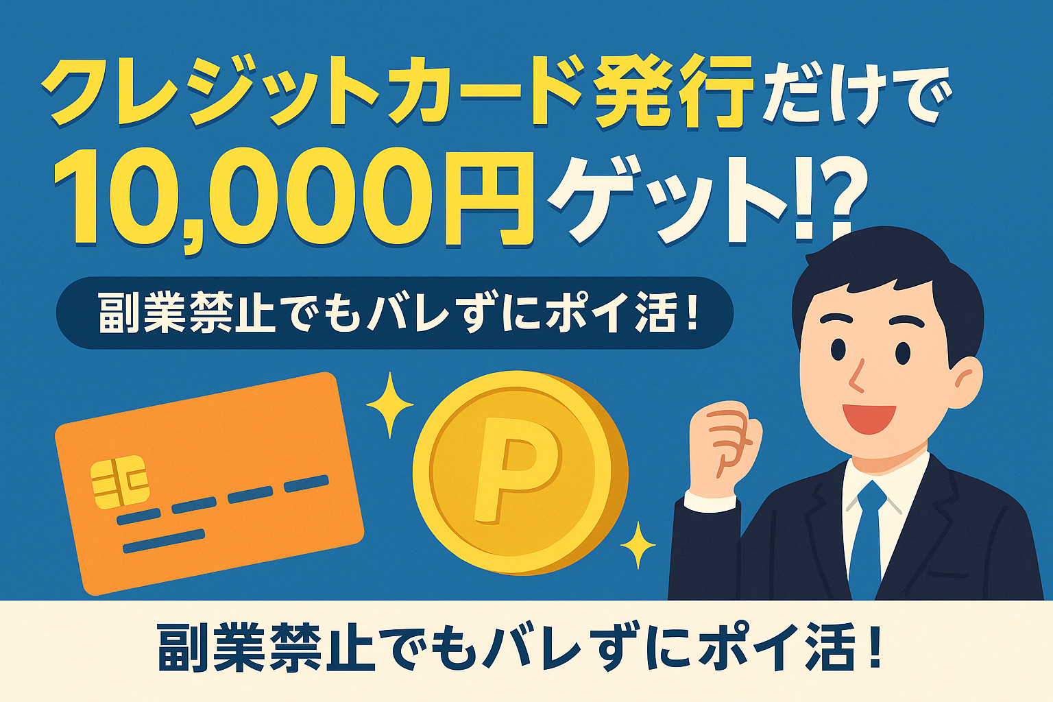 クレジットカード発行だけで10,000円ゲット⁉