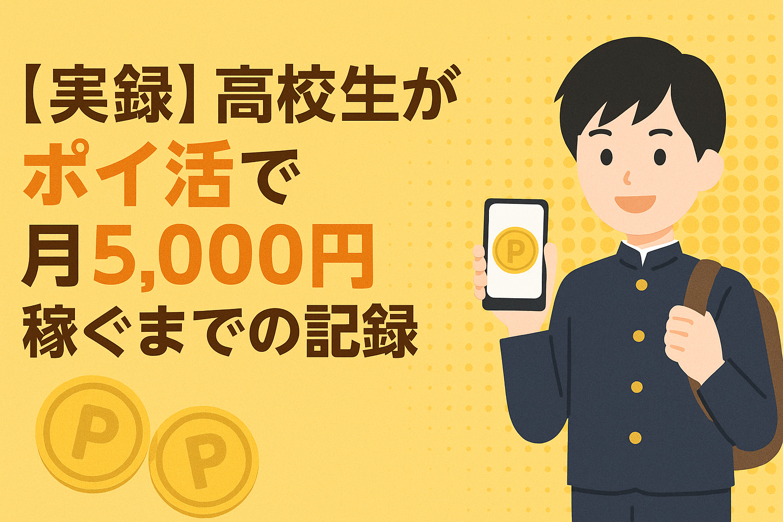 【実録】高校生がポイ活で月5,000円稼ぐまでの記録