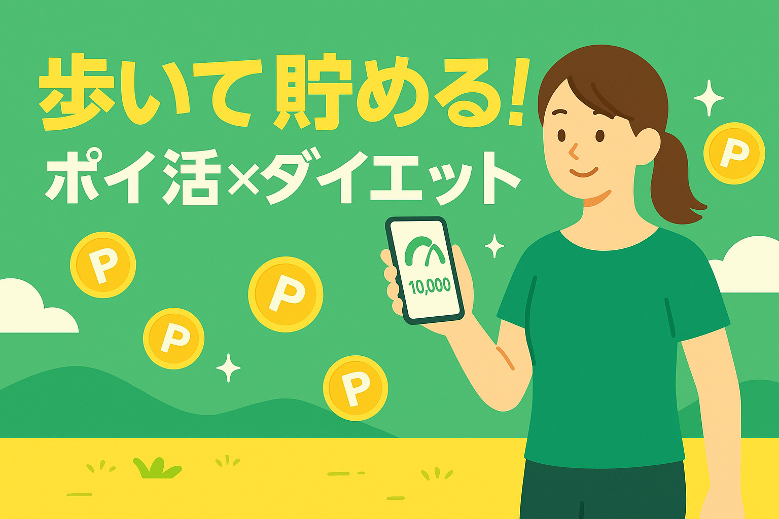 ポイ活しながらダイエット？歩いて貯めるアプリ術